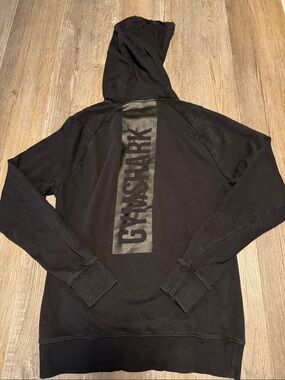 Gymshark Black Hoodie with Logo Tag